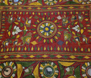 1956 Amazing Old Gujarat Ceremonial Textile Embroidery