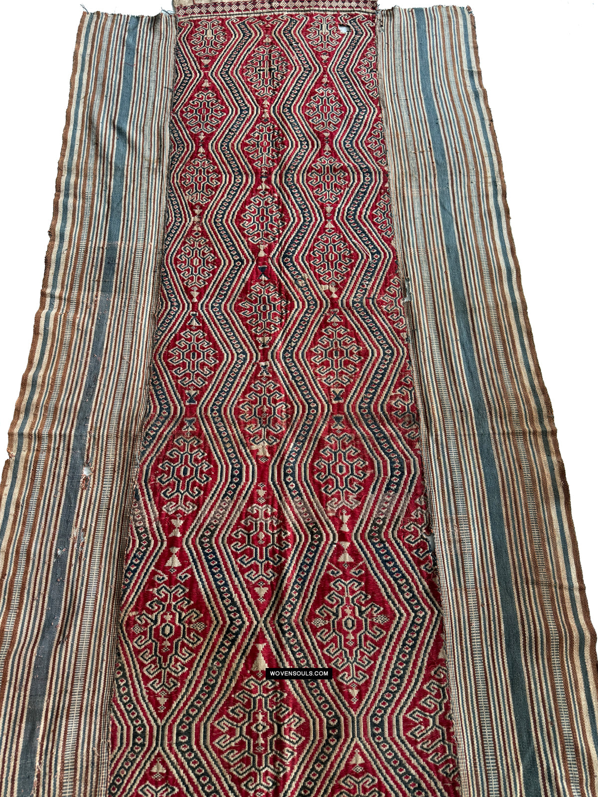 1958 Antique Pua Pilih Dayak Iban Textile - Indigo