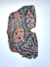 1965 verkaufte antike indische Handels Textile Toraja -Fragment - Indigo Blumen