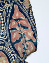 1965 verkaufte antike indische Handels Textile Toraja -Fragment - Indigo Blumen