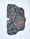 1966 Antike indische Handels Textile Toraja -Fragment - Indigo Blumen