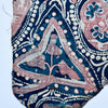 1966 Antique Indian Trade Textile Toraja Fragment - Indigo flowers