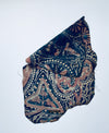 1966 Antike indische Handels Textile Toraja -Fragment - Indigo Blumen