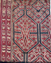 1970 Antique Iban cerimoniale ikat - punti blu