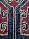 1970 antiguo Iban ceremonial ikat - puntos azules