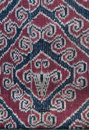 1970 Antique Iban Ceremonial Ikat - Blue Dots