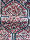 1970 antiguo Iban ceremonial ikat - puntos azules