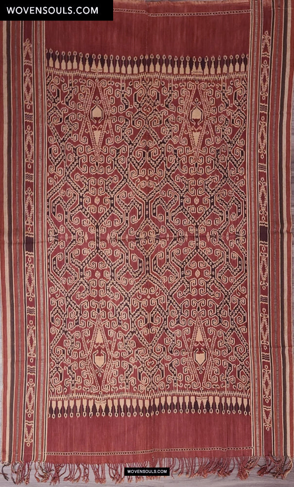 Antique Ikat Iban Pua Textile Art Sarawak Borneo