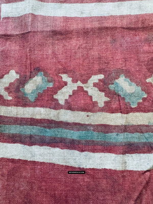 1976 Antike indische Handels Textile Toraja Fragment Patola Print