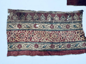 1979 Group de fragments de Toraja textile du commerce indien antique