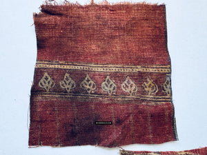 1979 Group de fragments de Toraja textile du commerce indien antique