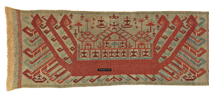 1983 Rare Museum Quality Antique Palepai Sumatran Textile with Double Ship design