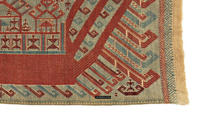 1983 Seltenes Museum Qualität Antiques Palepai Sumatran Textil mit Doppelschiffdesign