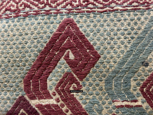 1983 Seltenes Museum Qualität Antiques Palepai Sumatran Textil mit Doppelschiffdesign