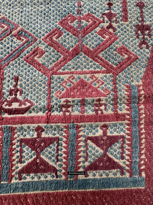 1983 Seltenes Museum Qualität Antiques Palepai Sumatran Textil mit Doppelschiffdesign