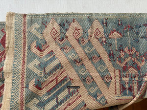 1983 Rare Museum Quality Palepai Palepai Sumatra Textile avec conception de double navire