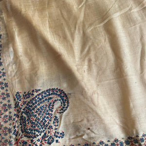1510 SOLD - Superfine Antique Kashmir Pashmina Dochalla Long Shawl - WOVENSOULS Antique Vintage Art Interior Decor