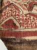 2032 Pair - Antique Indian Trade Textile Print Toraja Fragment - Earth shades
