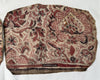 2032 Pair - Antique Indian Trade Textile Print Toraja Fragment - Earth shades
