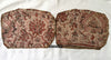 2032 Pair - Antique Indian Trade Textile Print Toraja Fragment - Earth shades