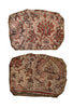 2032 Pair - Antique Indian Trade Textile Print Toraja Fragment - Earth shades