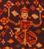 2037 Old Cambodian Silk Ikat Pidan Temple Hanging