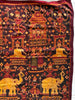 2037 Old Cambodian Silk Ikat Pidan Temple Hanging
