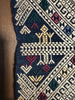 2039 Vintage Blue Silk Laotian WeavingTextile Art