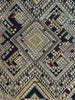 2039 Vintage Blue Silk Laotian WeavingTextile Art