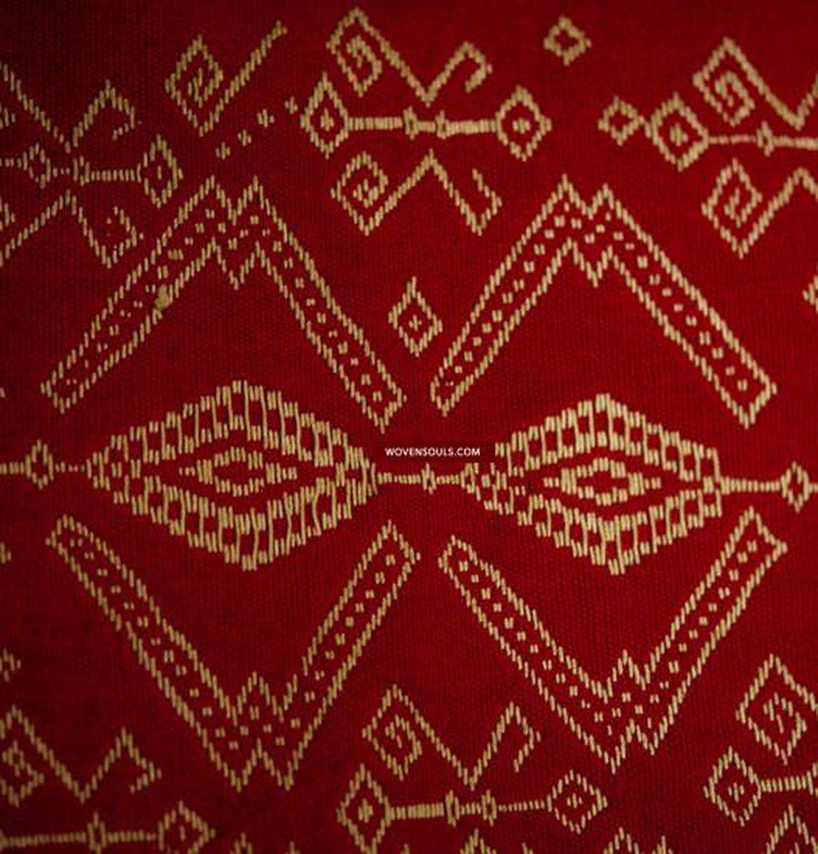 206 Antique Pua Pilih Dayak Textile from Borneo-WOVENSOULS-Antique-Vintage-Textiles-Art-Decor