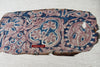 2062 Fragment Toraja textile du commerce indien antique - Fleurs indigo
