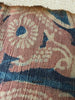 2062 Fragment Toraja textile du commerce indien antique - Fleurs indigo