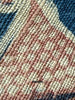 2062 Fragment Toraja textile du commerce indien antique - Fleurs indigo