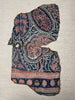 2063 Fragment Toraja textile du commerce indien antique - Fleurs indigo