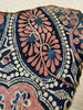 2063 Fragment Toraja textile du commerce indien antique - Fleurs indigo
