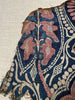 2063 Fragment Toraja textile du commerce indien antique - Fleurs indigo