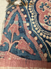 2063 Fragment Toraja textile du commerce indien antique - Fleurs indigo