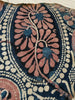2063 Fragment Toraja textile du commerce indien antique - Fleurs indigo