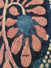 2063 Fragment Toraja textile du commerce indien antique - Fleurs indigo