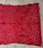 2091 Bandhani-Batikschal aus roter Seide