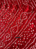 2091 Bandhani-Batikschal aus roter Seide
