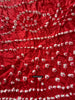 2091 Bandhani-Batikschal aus roter Seide