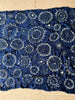 2092 Exquisiter gelber Bandhani-Batikschal aus Gaji-Seide