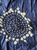 2092 Exquisiter gelber Bandhani-Batikschal aus Gaji-Seide