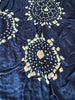 2092 Exquisiter gelber Bandhani-Batikschal aus Gaji-Seide