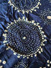 2092 Exquisiter gelber Bandhani-Batikschal aus Gaji-Seide