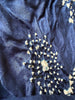 2092 Exquisiter gelber Bandhani-Batikschal aus Gaji-Seide