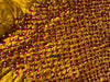 2092 Exquisiter gelber Bandhani-Batikschal aus Gaji-Seide