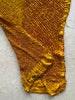 2092 Exquisiter gelber Bandhani-Batikschal aus Gaji-Seide