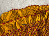 2092 Exquisiter gelber Bandhani-Batikschal aus Gaji-Seide